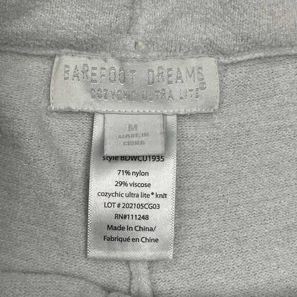 Barefoot Dreams Cozy Chic Lite Ombre Gray Shorts Size Medium Soft Comfy Pull On - Picture 3 of 5